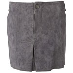 Grey suede skirt